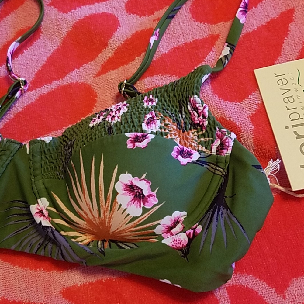 Tori Praver Women's Underwire Push Up Bikini Top~M - Picture 3 of 5